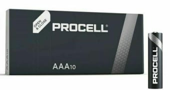 picture of Duracell Procell - Industrial 1.5V AAA Batteries - Pack of 10 - [HQ-ID2400]