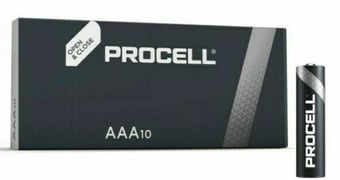 picture of Duracell Procell - Industrial 1.5V AAA Batteries - Pack of 10 - [BRH-AAAPRB10]