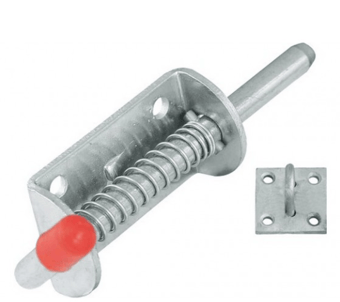 Picture of Galv Spring Load Animal Bolt With Staple - 12mm (1/2") - Single - [CI-GI173P]