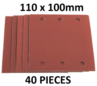 picture of Amtech 40pcs Mixed Grit Square Sanding Sheet Set 110 x 100mm - [DK-V4056]