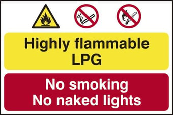 Picture of Highly flammable LPG No smoking or lights - PVC (600 x 400mm) - SCXO-CI-4013