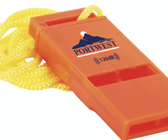 picture of Portwest - PA99 - Slimline 120dB Safety Whistle - Orange - Pack of 20 - [PW-PA99ORR] - (DISC-W)