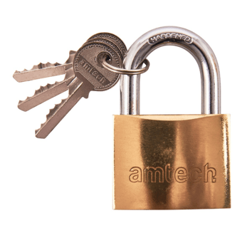 picture of Amtech 50mm Brass Padlock - [DK-T1300C]