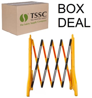 picture of Way4Now - Yellow Black - Plastic Expandable Barrier - Box Deal 4 Pieces - [IH-SHUEEB16]