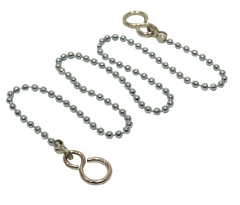 picture of 12" Chrome Basin Chain With Hooks - Pack of 5 -  CTRN-CI-PA350P