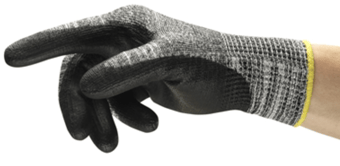 picture of Ansell Edge 48-705 Black PU Coated Industrial Gloves - Pair - AN-48-705