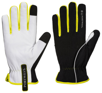 Picture of Portwest A776 PW3 Black/Yellow Winter Gloves - PW-A776BKY