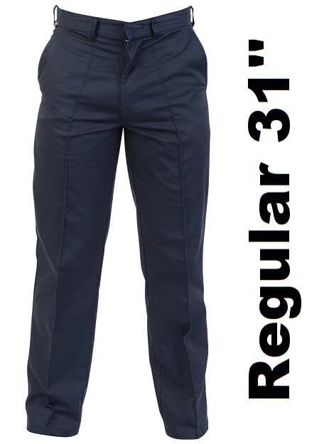 Absolute Apparel - Workwear Trousers - Navy - Regular Leg 31" - Cotton/Polyester - Size 32 - [AP-AA72-R-NAV]  - (DISC-W)