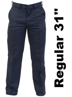 picture of Absolute Apparel - Workwear Trousers - Navy - Regular Leg 31" - Cotton/Polyester - Size 32 - [AP-AA72-R-NAV]  - (DISC-W)