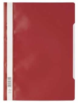 Picture of Durable - Clear View Folder A4 - Red - Pack of 25 - [DL-252303]