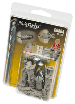 Picture of Cobra Grey Triple Grip 6mm - 8 Pack - [MX-173RE]