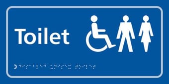 Picture of Toilet (Disabled / Gents / Ladies) - Taktyle (300 x 150mm) - SCXO-CI-TK2208WHBL