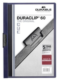 Picture of Durable - DURACLIP 60 Clip Folder - A4 - Midnight Blue - Pack of 25 - [DL-220928]