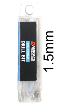picture of Abracs HSS Cobalt Drill Bit 1.5mm - Pack of 10 - [ABR-DBCB01510]