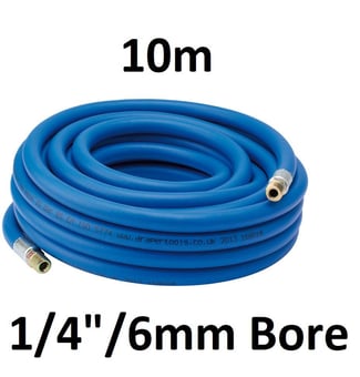 picture of Air Line Hose with 1/4" BSP Fittings - 1/4"/6mm Bore - 10m - [DO-38282]