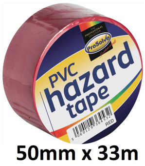 picture of ProSolve PVC Builders Tape Red 50mm x 33m - [PV-SAFTR2]
