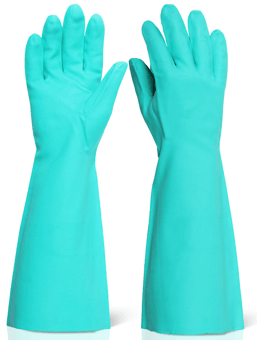 Picture of Beeswift Nitrile Gauntlet Glove 18 Inch Green - BE-NG18