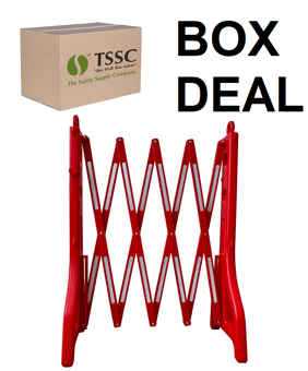 picture of Way4Now - Red White - Plastic Expandable Barrier - Box Deal 4 Pieces - [IH-SHUEEB16R]