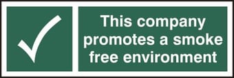 Picture of Spectrum This Company Promotes A Smoke Free Environment - RPVC 300 x 100mm - SCXO-CI-11906