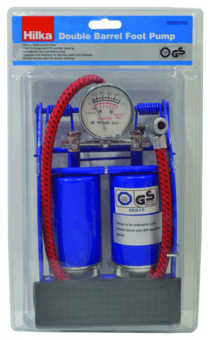 picture of Hilka Heavy Duty Double Barrel Foot Pump - 83060700 - [CI-91339]