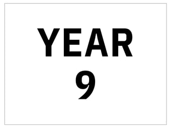 Picture of Year 9 Plaque Wall Door Corridor Sign Sticker/Sav - IH-YEAR09-SAV - (LP)