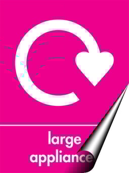 picture of Recycling Signs - Large Appliances - 300 X 400Hmm - Self Adhesive Vinyl - [AS-WR02-SAV]