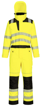 picture of Portwest PW3 Hi-Vis Rain Coverall Yellow/Black - PW-PW355YBR