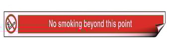 Picture of No Smoking Beyond This Point Sign - 400 X 35Hmm - Self Adhesive Vinyl - [AS-PR167-SAV]
