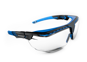 picture of Honeywell - Avatar OTG - Safety Glasses - Black&Blue - Clear Lens - Hard Coat and Anti Reflective - [HW-1035813] - (DISC-R)