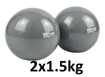 picture of Komodo Weighted Grey Toning Ball - Pair - [TKB-WGT-BALL-3KG-GRY]