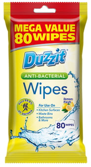 Picture of Duzzit Anti-bacterial Wipes - Pack of 80 Wipes - [ON5-DZT100-A] - (HP)