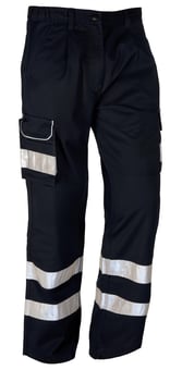 picture of Condor Black Combat Trouser with Reflective Bands - Regular Leg - ON-2510N-BLK