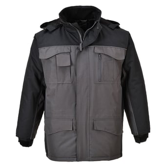picture of Portwest - S562 RS Parka Jacket - Black/Grey - PW-S562BYR