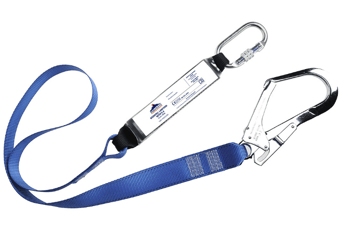 picture of Portwest FP50 Single Webbing 1.8m Lanyard With Shock Absorber Royal Blue - [PW-FP50RBR]