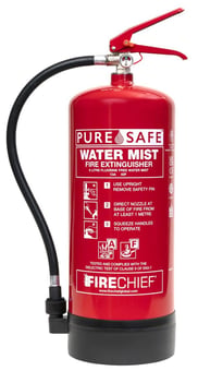 picture of Firechief 6Ltr PureSafe Watermist Extinguisher - FFWM6 - [HS-100-1692] - (LP)