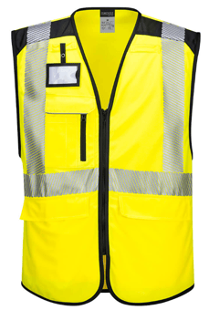 picture of Portwest PW3 Hi-Vis Executive Vest Yellow/Black - PW-PW309YBR