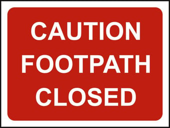 Picture of Spectrum 600 x 450mm Temporary Sign & Frame - Caution Footpath Closed - [SCXO-CI-13179]