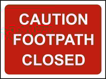 Picture of Spectrum 600 x 450mm Temporary Sign & Frame - Caution Footpath Closed - [SCXO-CI-13179]