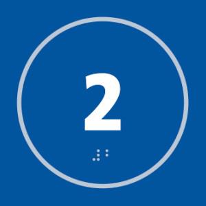 Picture of Number 2 - Taktyle (150 x 150mm) - SCXO-CI-TK2101WHBL