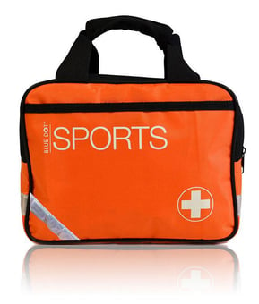Picture of EMPTY Medium Blue Dot Bright Orange Sports Trainer Kit Bag - 25cm x 20cm x 14cm  - [CM-300002]