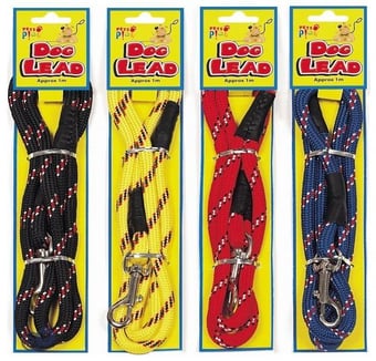 Picture of Pets Play Dog Lead 1m Assorted Colours - [PD-PAP1001-48] - (DISC-X)