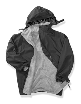 picture of Result Reversible Storm Stuff Fleece Jacket - BT-R160X-BLACK/GREY