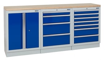 picture of BiGDUG 2041mm Wide Workbench - 4 Drawer Cabinet - 7 Drawer Cabinet - Multiplex Worktop - [BDU-TGC135GBM] - (LP)