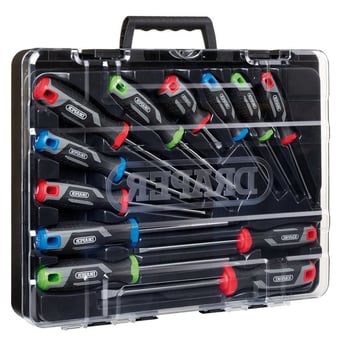 picture of Draper Soft Grip Screwdriver Set - 12 Piece - [DO-13436]