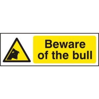 Picture of Spectrum Beware of the Bull - RPVC 300 x 100mm - SCXO-CI-13803