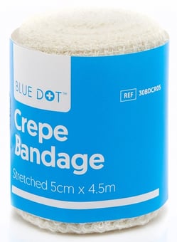 picture of Blue Dot Crepe Bandage 5cm x 4.5m - Pack of 10 - [CM-30BDCR05]