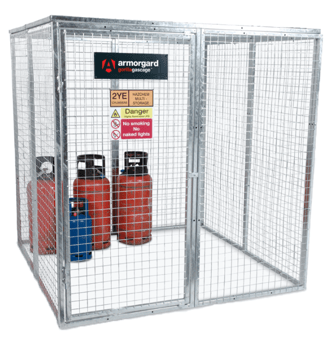 picture of Armorgard Gorilla Gas Bottle Cage GGC9 - External Dimensions 1812mm x 1866mm x 1831mm - Weight 135KG - Galvanised Steel [AG-GGC9]