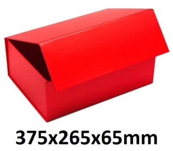 picture of Branded With Your Logo - Magnetic Gift Boxes - Red Colour - 375x265x65mm - [IH-RJ-BP375RED] - (HP)