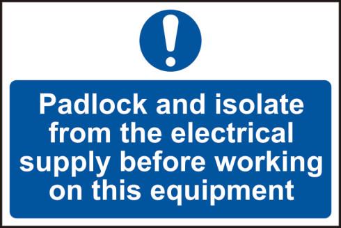 picture of Spectrum Padlock And Isolate From The Electrical Supply – RPVC 300 x 200mm - SCXO-CI-13894