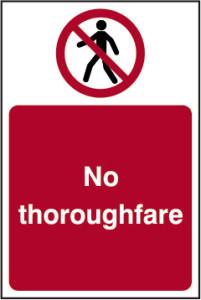 picture of Spectrum No Thoroughfare – SAV 400 x 600mm - SCXO-CI-11610